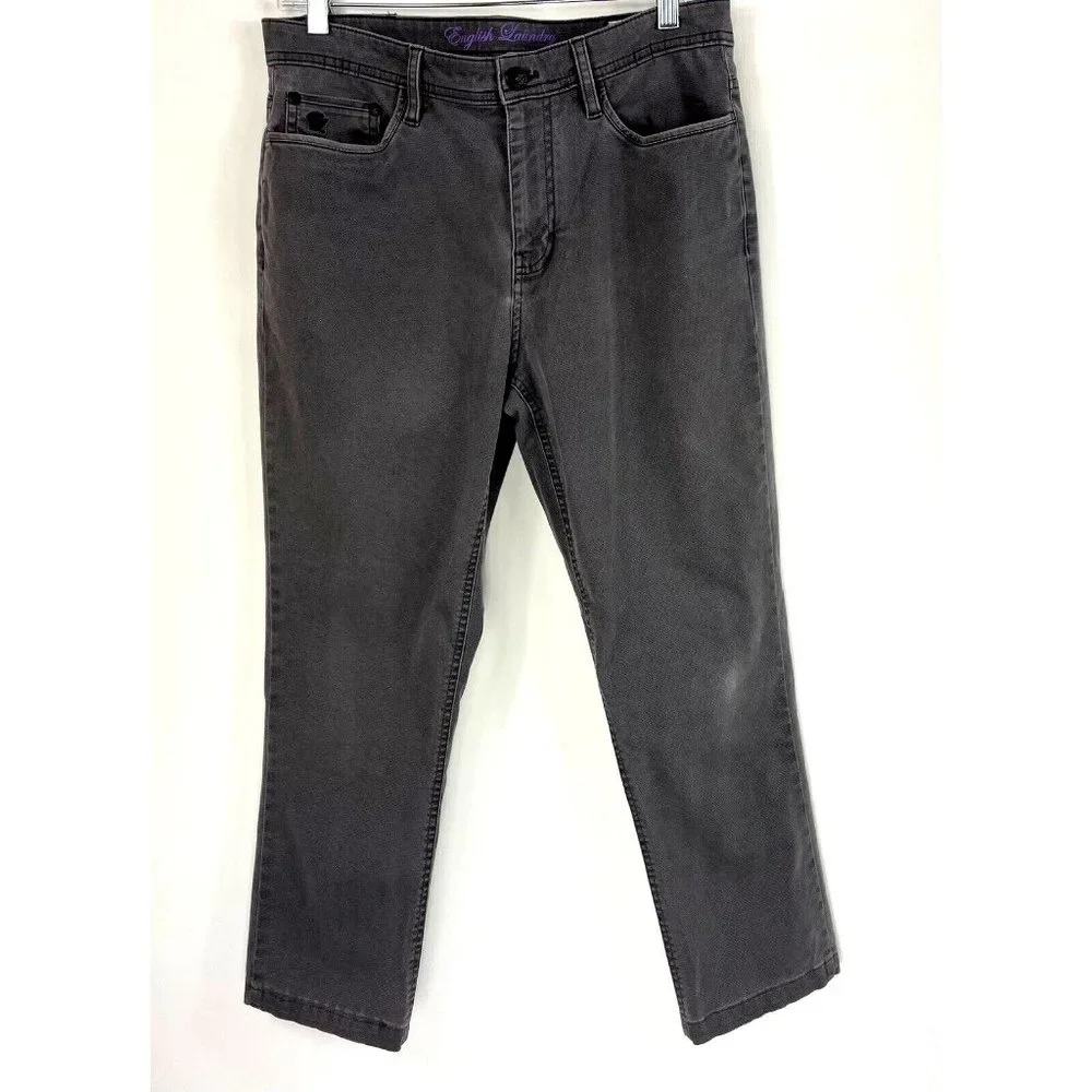 English Laundry Mens Jeans Size 32x30 Gray Walker‎ Pants Micro Dot Chino
